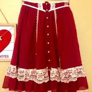 Jessica's Gunnies San Francisco Gunne Sax Skirt hippie prairie girls Kids Sz 10